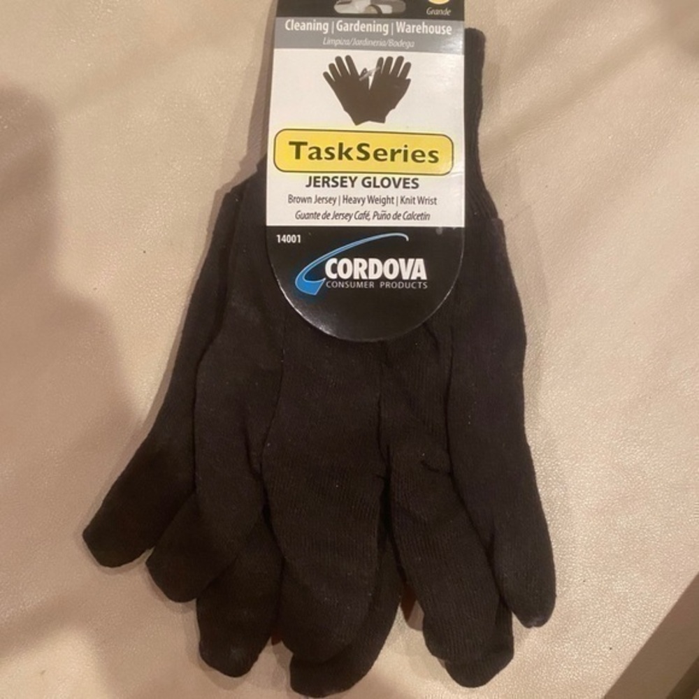 Task series men’s jersey gloves, L